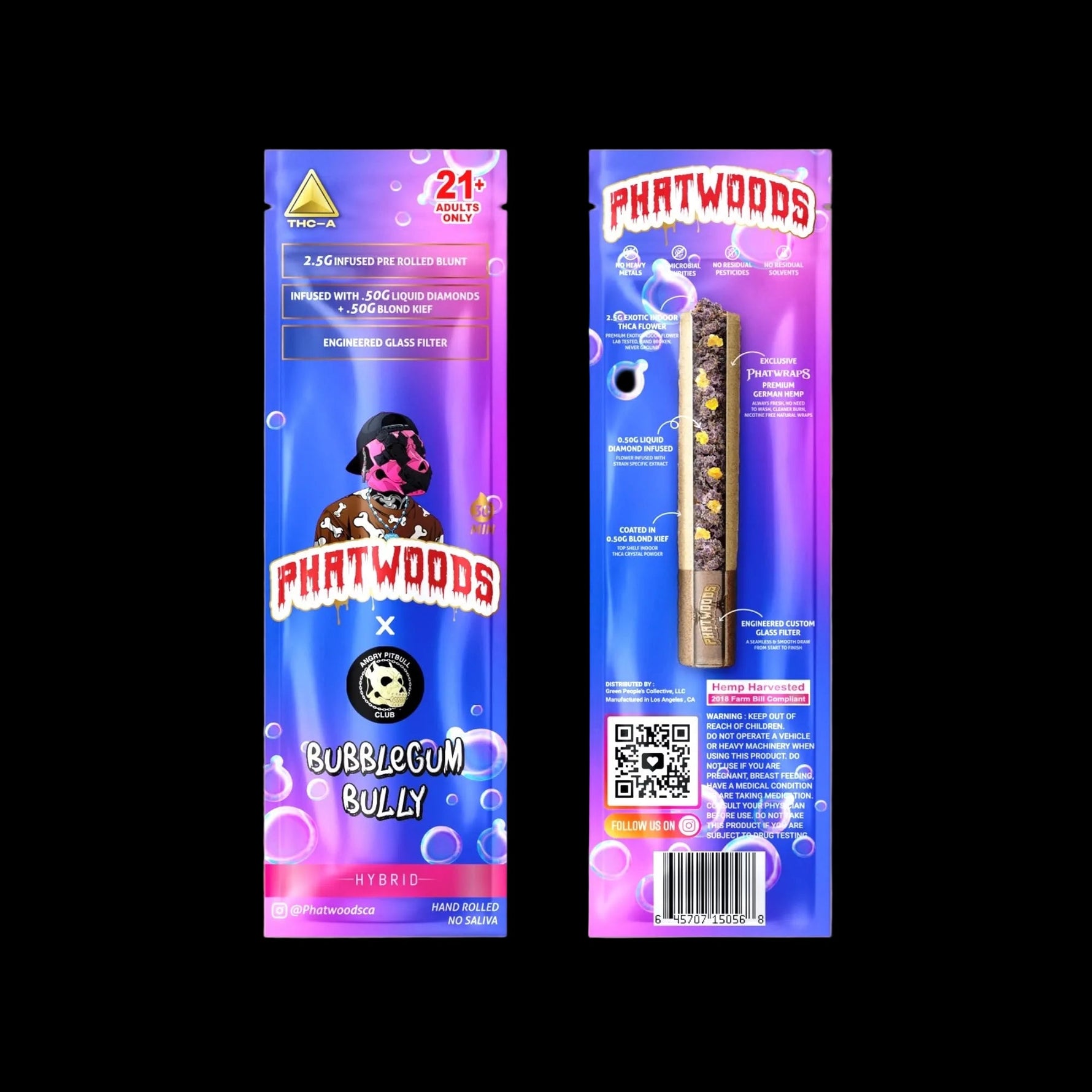 Phatwoods THCA Pre-Rolled Blunt 3.5g Hybrid- 20pk - Mystic Journey Path