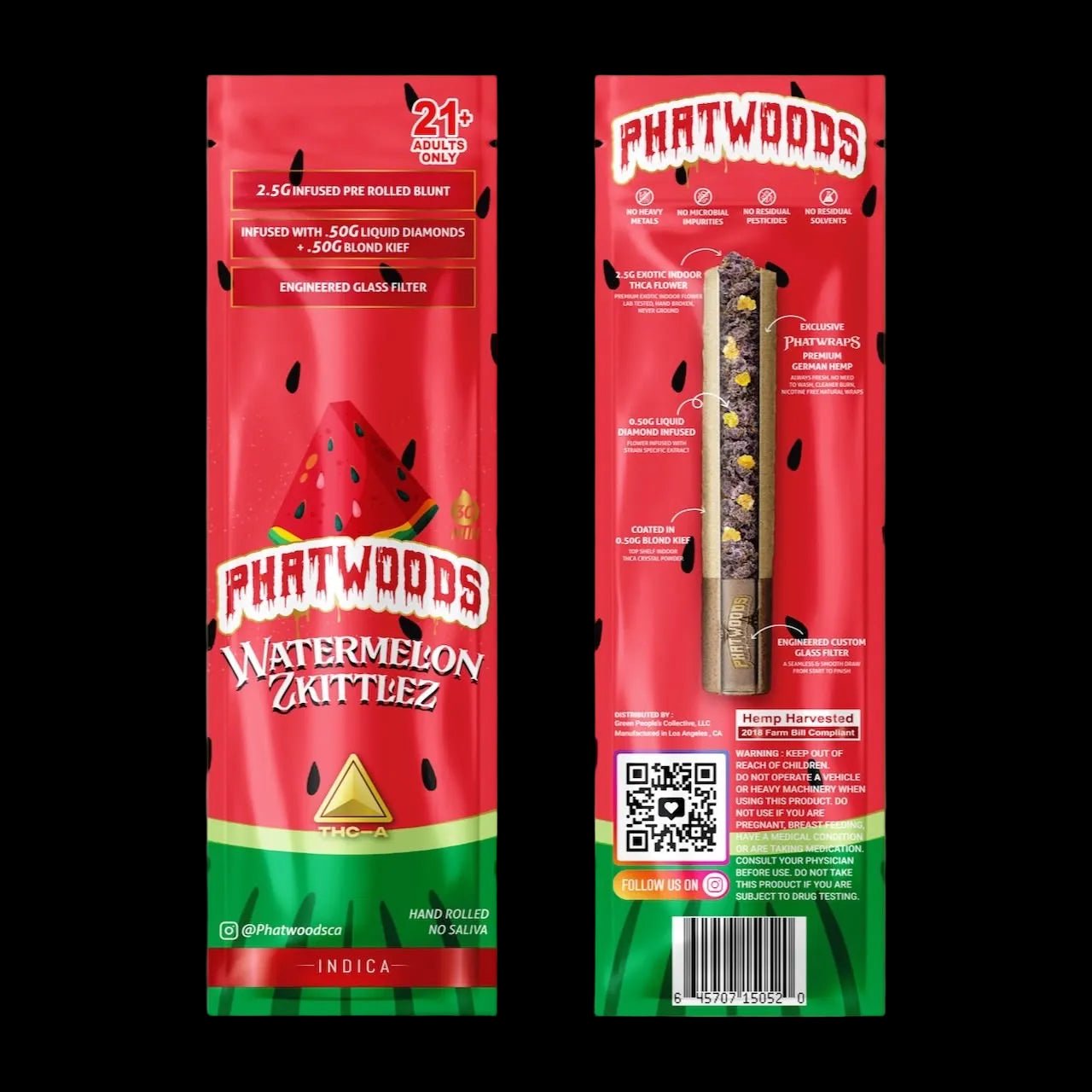 Phatwoods THCA Pre-Rolled Blunt 3.5g Indica - 20pk - Mystic Journey Path