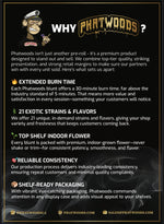 Phatwoods THCA Pre - Rolled Blunt 3.5g Indica - 20pk - Mystic Journey Path
