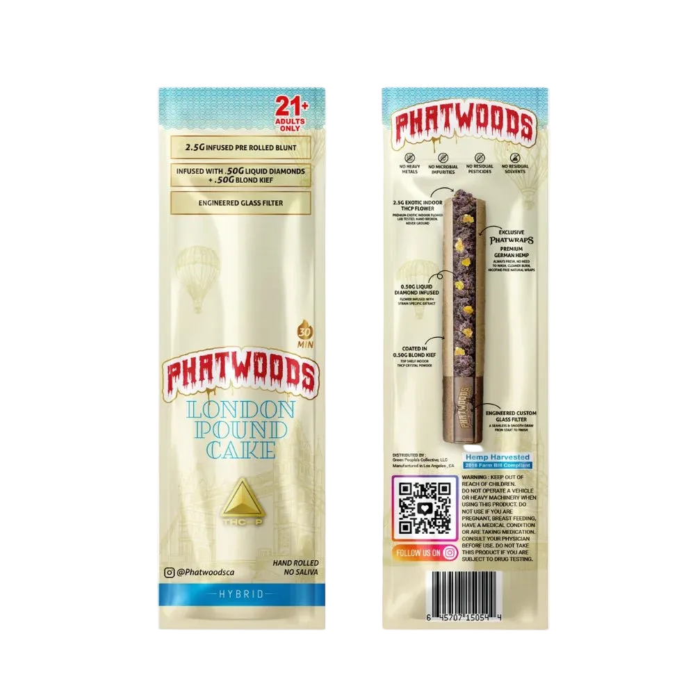 Phatwoods THCP Pre - Rolled Blunt 3.5g Hybrid - 20pk - Mystic Journey Path
