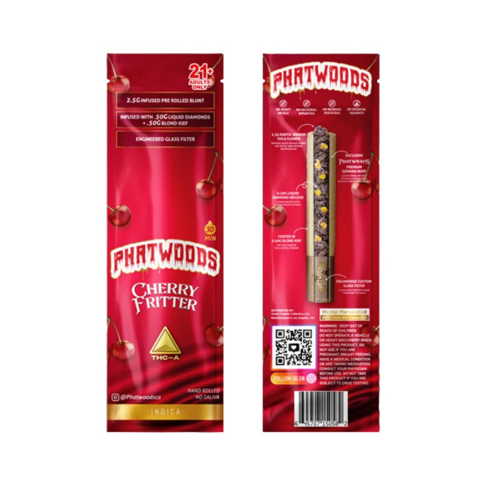 Phatwoods THCP Pre - Rolled Blunt 3.5g Indica - 20pk - Tree Spirit Wellness