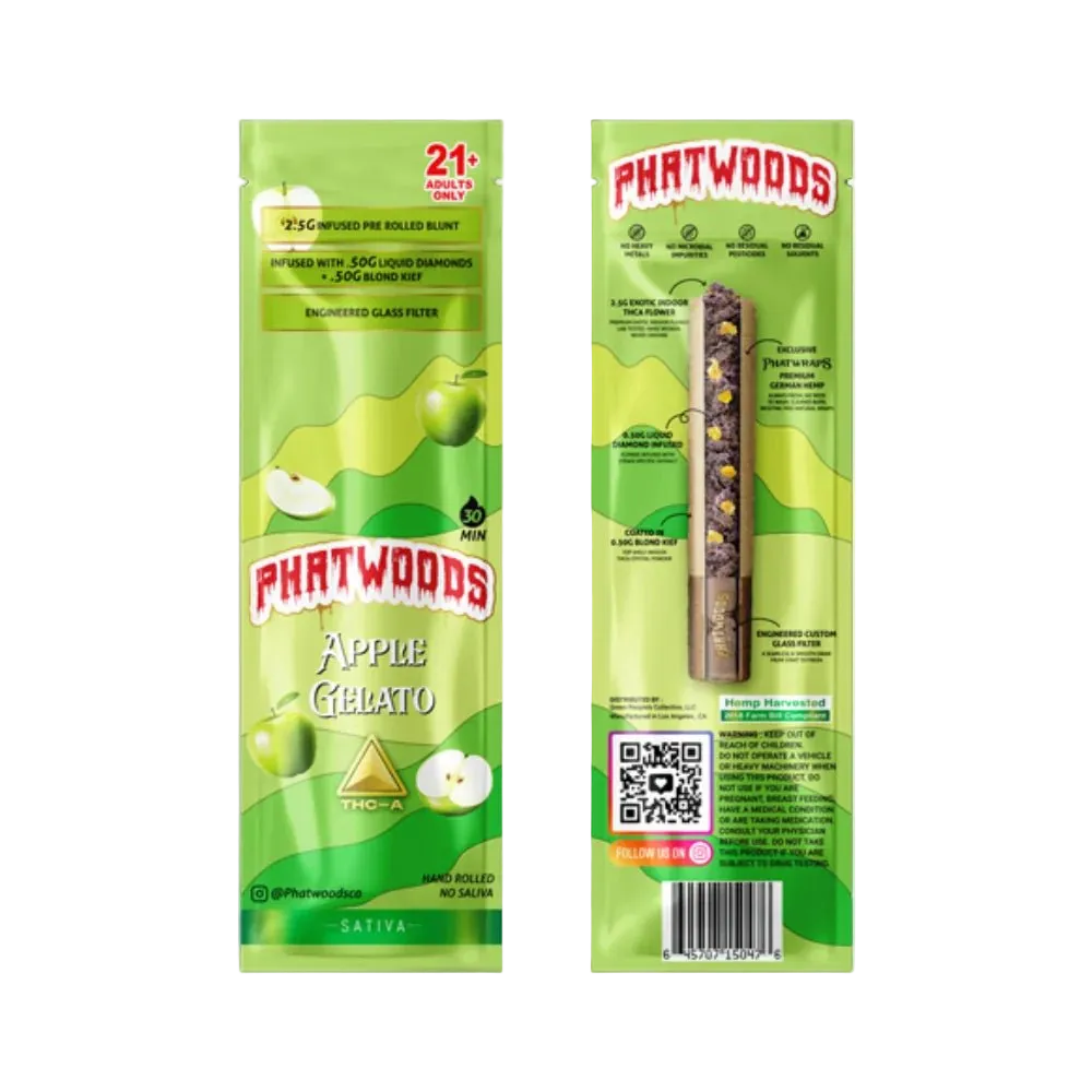Phatwoods THCA Pre - Rolled Blunt 3.5g Sativa - 20pk - Mystic Journey Path
