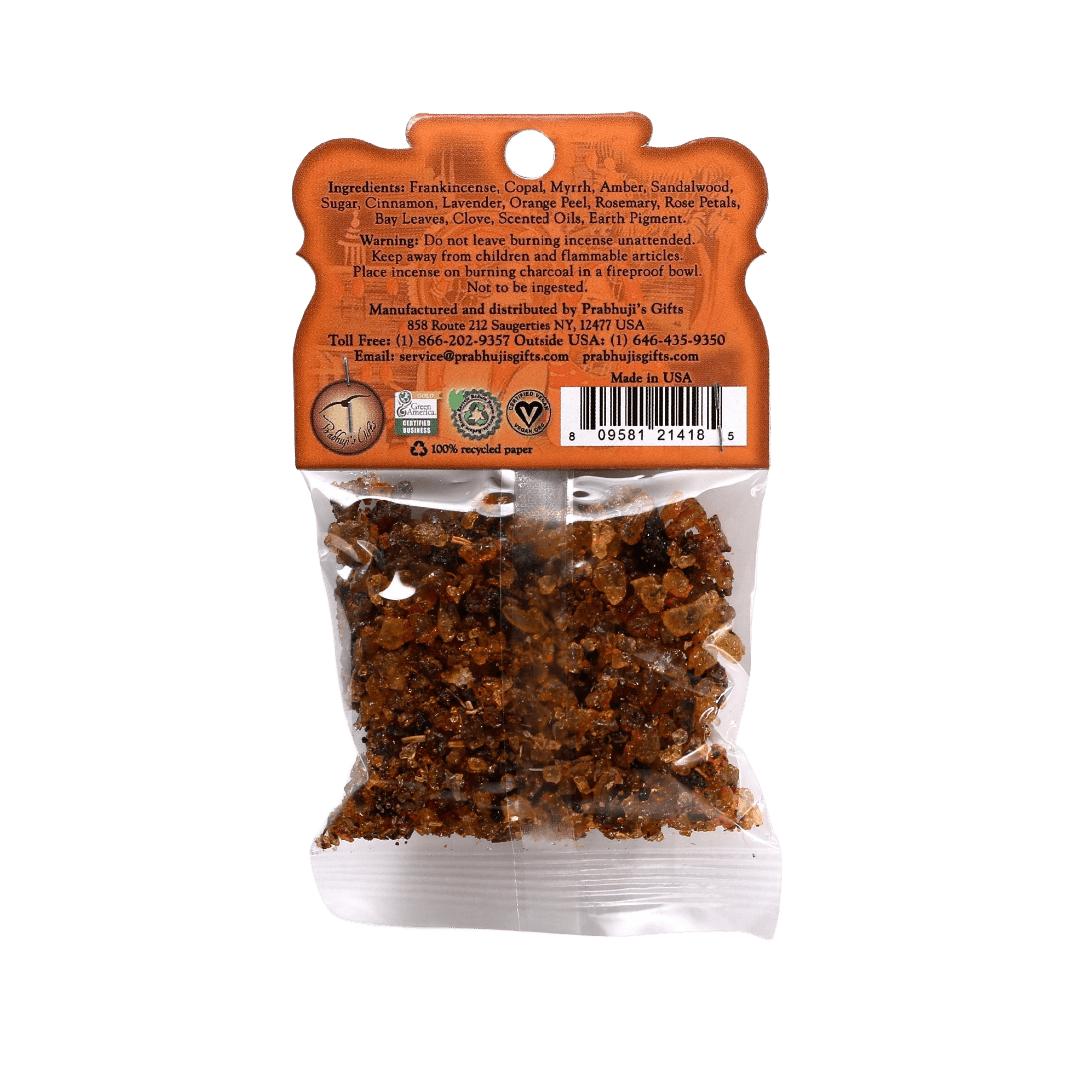 Prabhuji Resin Incense Ananda - Clearing Negativity - 1.2oz bag - Mystic Journey Path