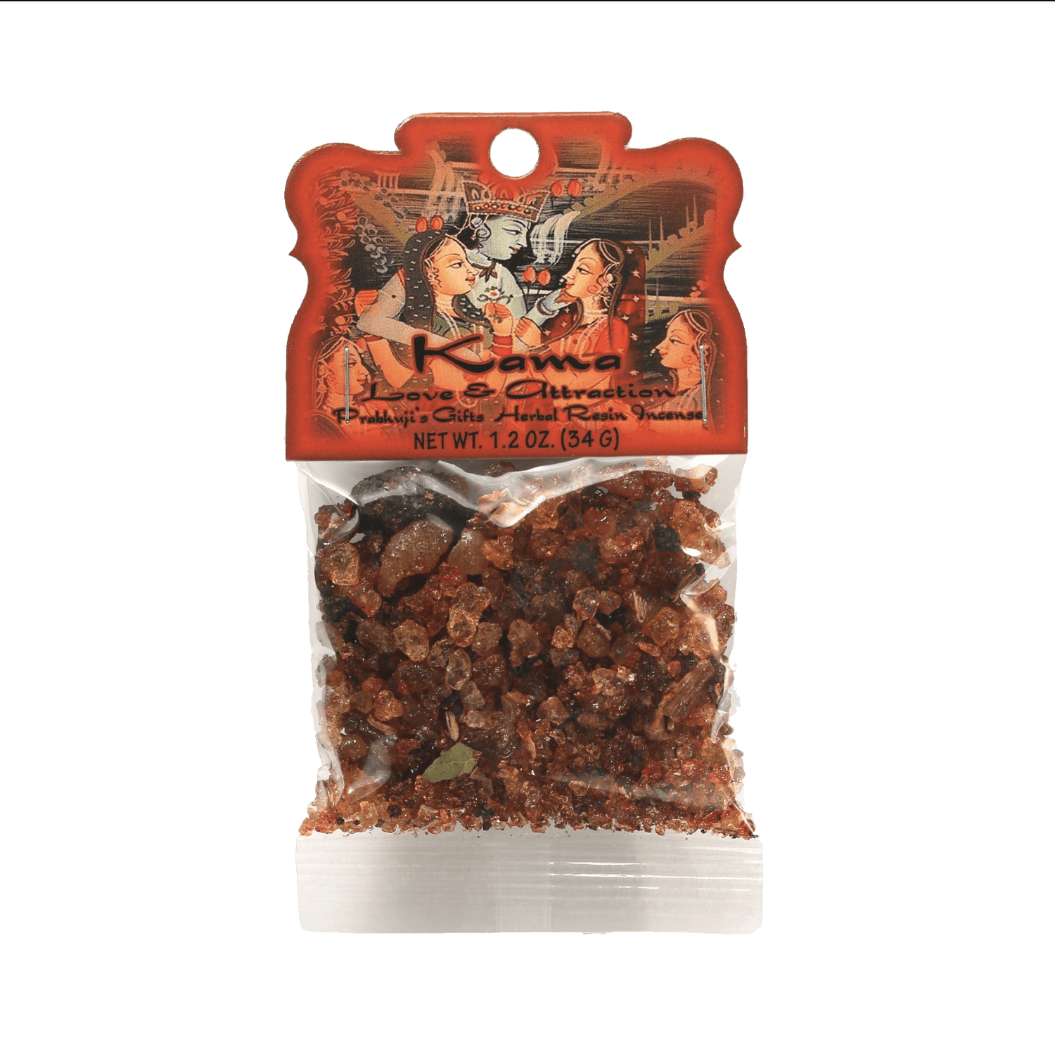 Prabhuji Resin Incense Kama - Love and Attraction - 1.2oz bag - Mystic Journey Path