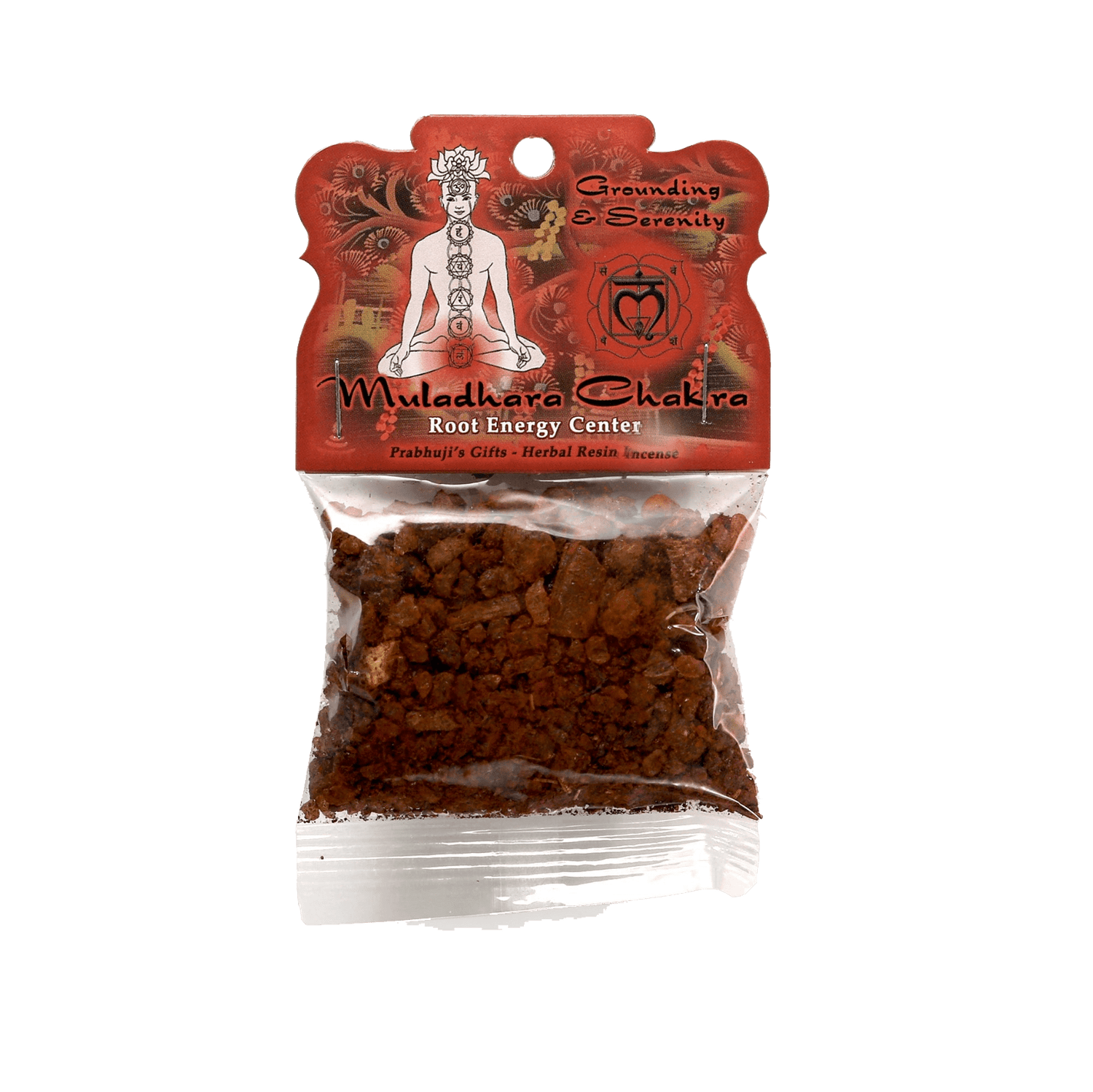 Prabhuji Resin Incense Root Chakra Muladhara - Grounding and Inner Peace - 1.2oz bag - Mystic Journey Path
