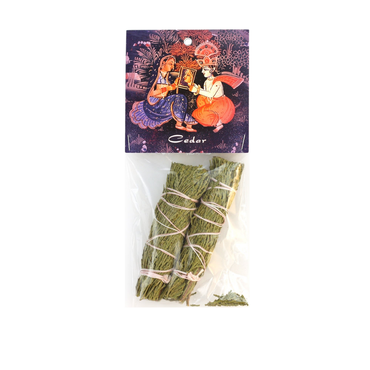 Prabhuji Smudging Herbs - Cedar Smudge Stick - 2 Mini Bundles - Mystic Journey Path