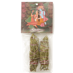 Prabhuji Smudging Herbs - Juniper Smudge Stick - 2 mini Bundles 4" - Mystic Journey Path