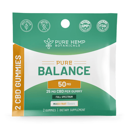 Pure Balance 50mg Full Spectrum CBD Gummies Sachet - Tree Spirit Wellness