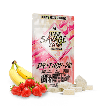 SAVAGE EDITION Delta 9+THCP+Delta 10 gummies Strawnana - Tree Spirit Wellness