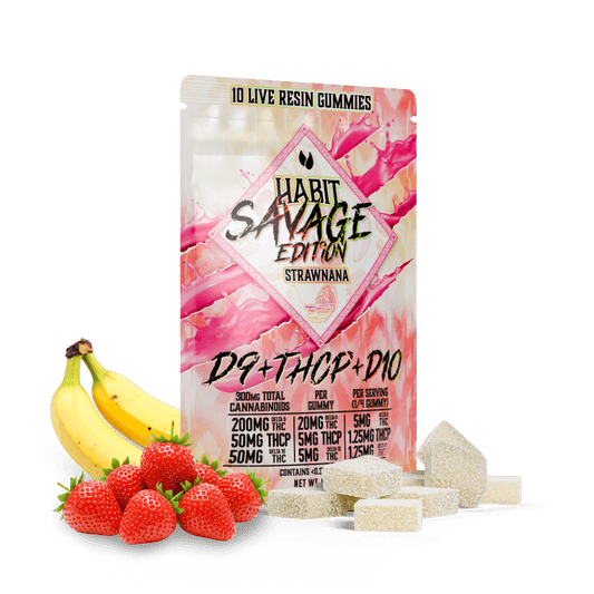 SAVAGE EDITION Delta 9+THCP+Delta 10 gummies Strawnana - Tree Spirit Wellness