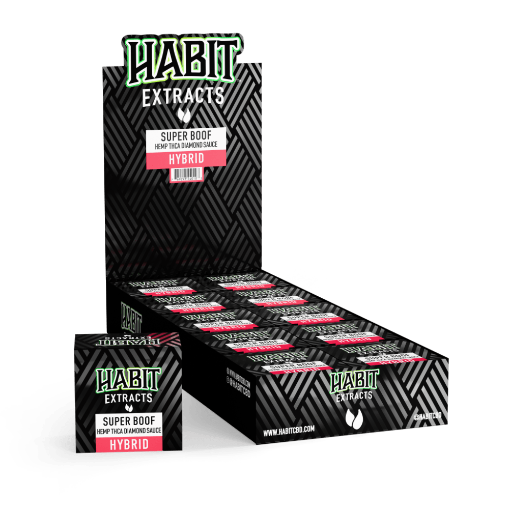 THCA Diamond Sauce Concentrate 1g Super Boof (Hybrid) 10pk display case - Tree Spirit Wellness