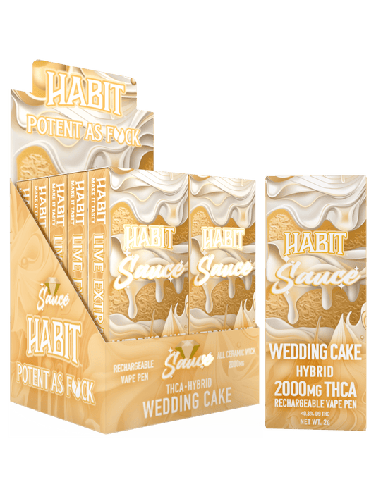 THCA Disposable Rechargeable Vape - Wedding Cake 2g (Hybrid) 10pk - Tree Spirit Wellness