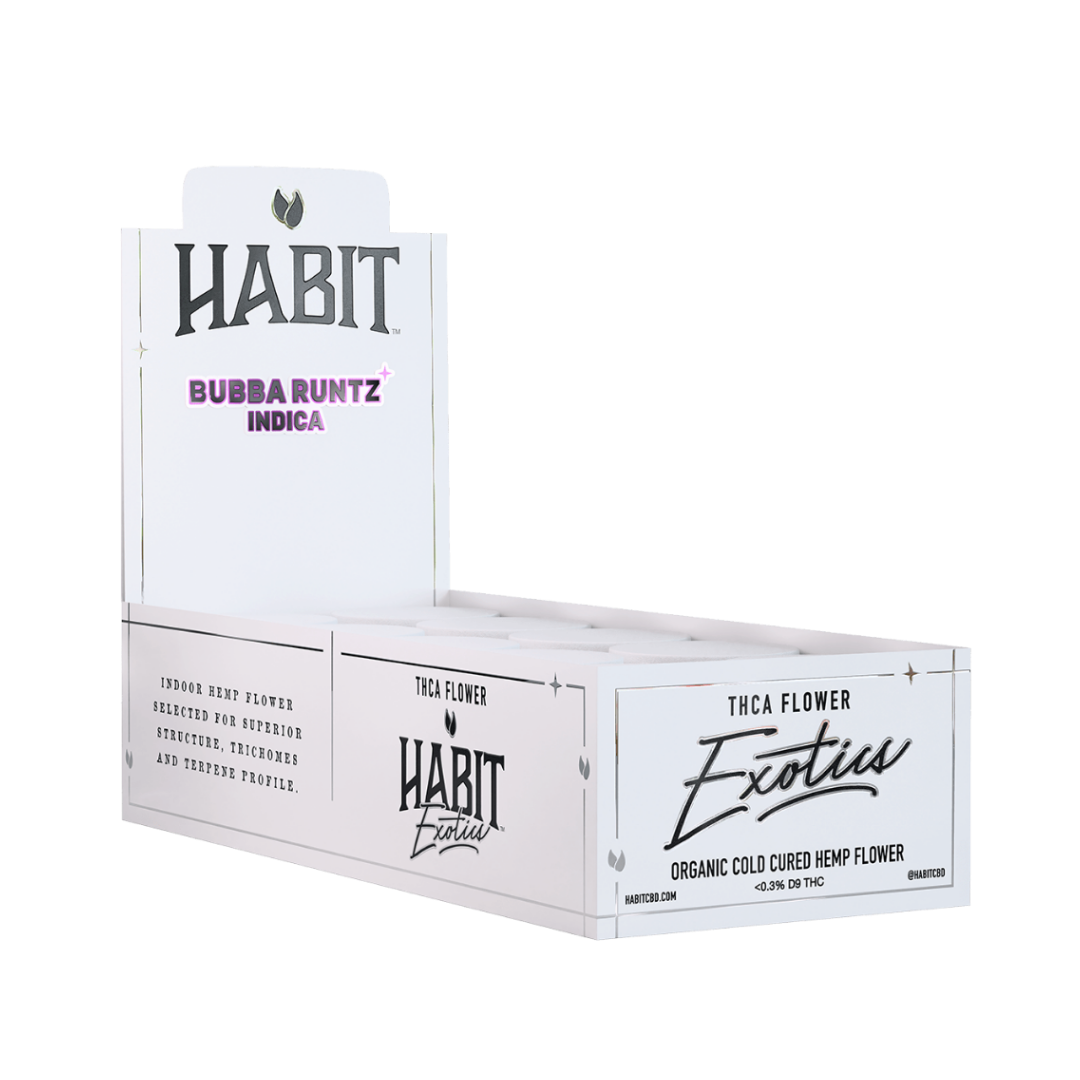 THCA Exotics Flower Bubba Runtz 3.5gr (Indica) - 10 Pack - Tree Spirit Wellness