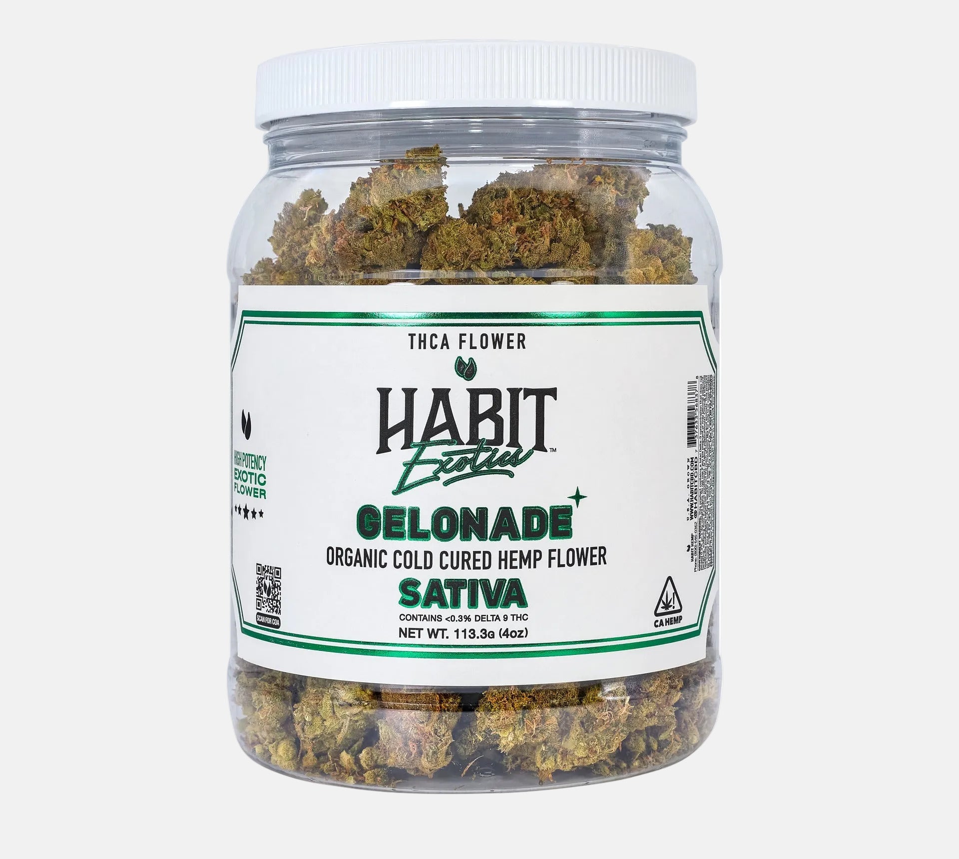 THCA Exotics Flower Jar Gelonade 4oz (Sativa) - BULK - Tree Spirit Wellness