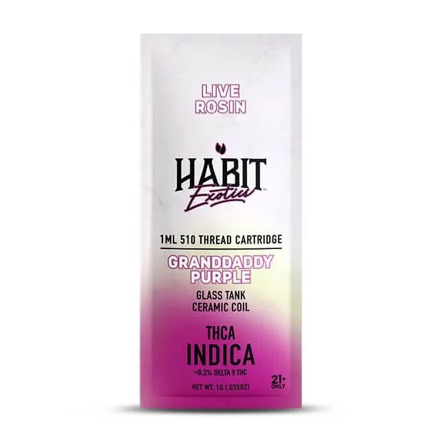 THCA Live Rosin 510 Cartridge - Granddaddy Purple 1g (Indica) - 10 Pack - Tree Spirit Wellness