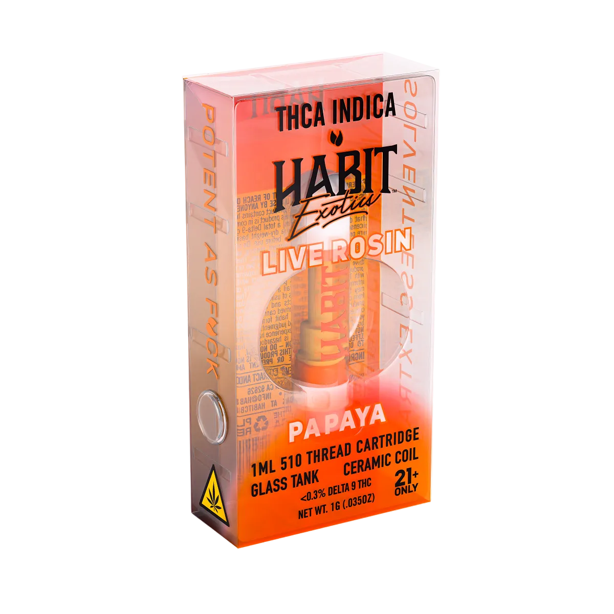 THCA Live Rosin 510 Cartridge - Papaya 1g (Indica) - 10 Pack - Mystic Journey Path