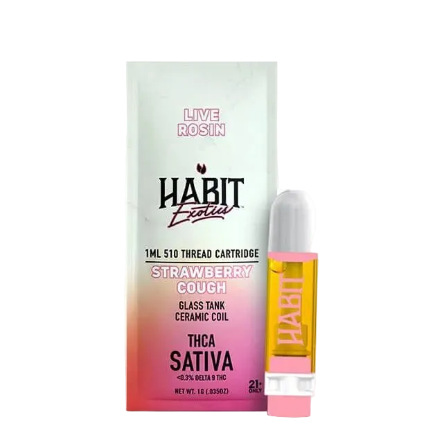THCA Live Rosin 510 Cartridge - Strawberry Cough 1g (Sativa) - 10 Pack - Tree Spirit Wellness