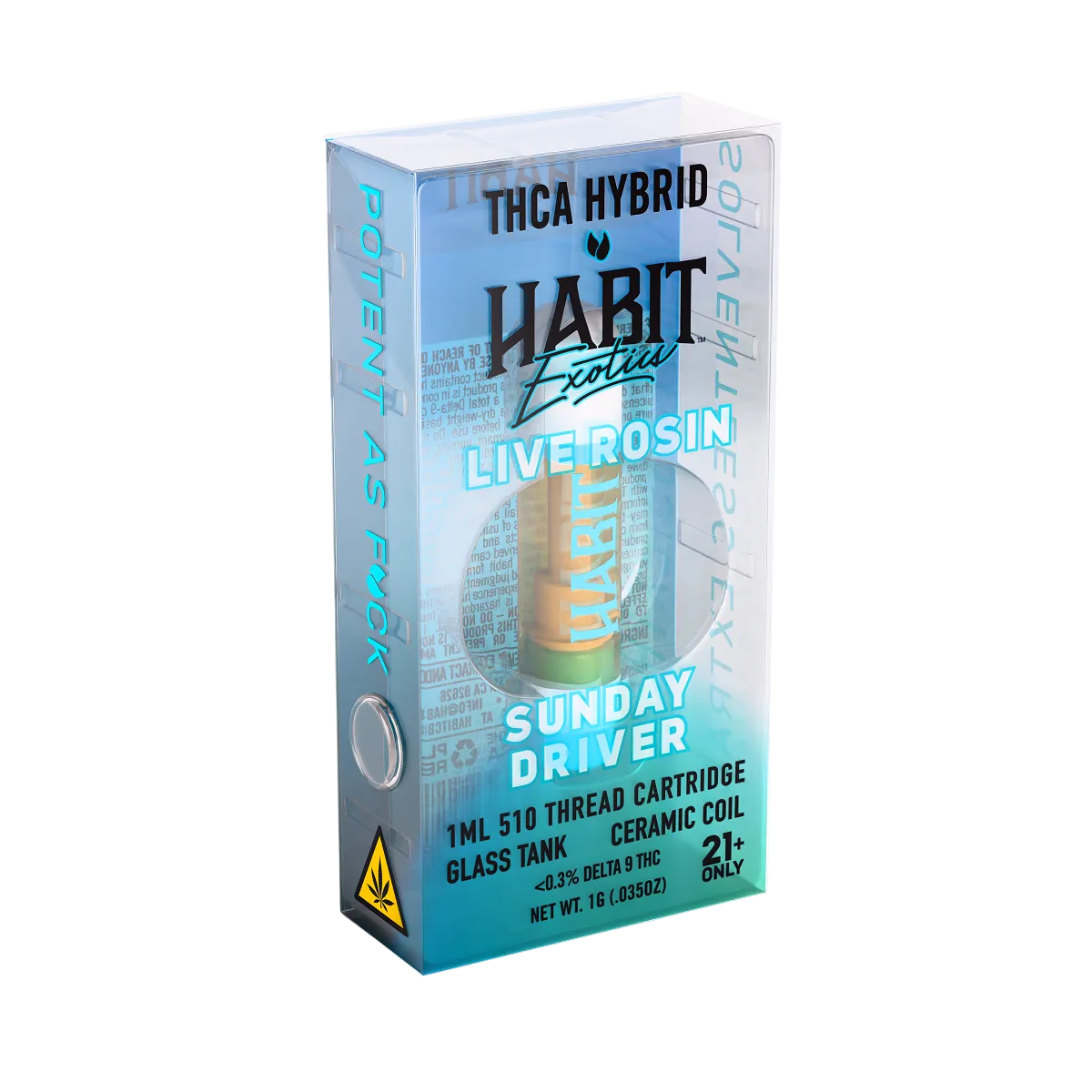 THCA Live Rosin 510 Cartridge - Sunday Driver 1g (Hybrid) - 10 Pack - Mystic Journey Path