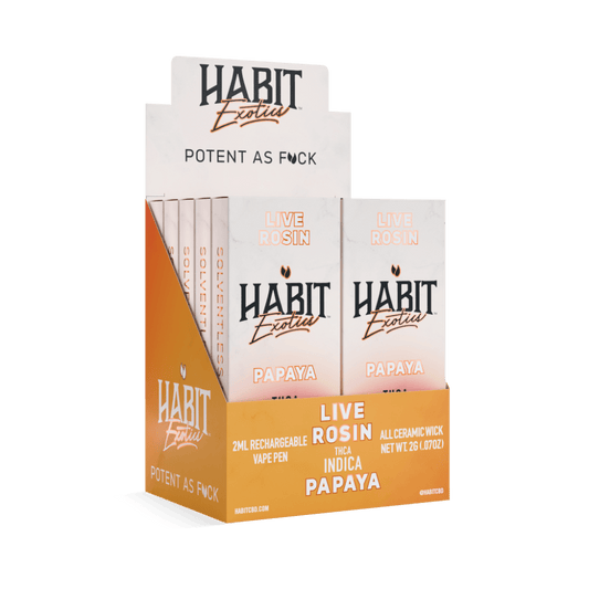 THCA Live Rosin Rechargeable Vape - Papaya 2g (Indica) - 10 Pack - Tree Spirit Wellness
