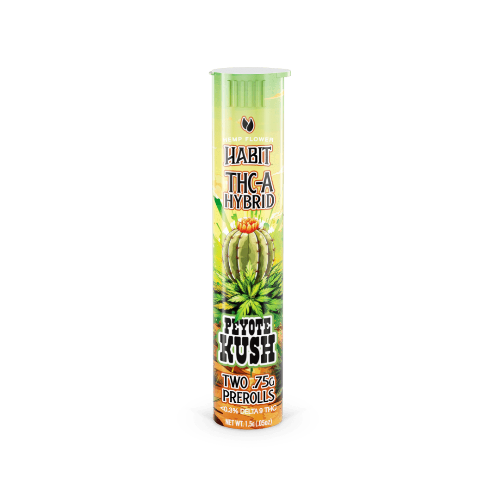 THCA.75g PRE - Rolls 2Pk Peyote Kush (Hybrid) Case of 20 - Tree Spirit Wellness