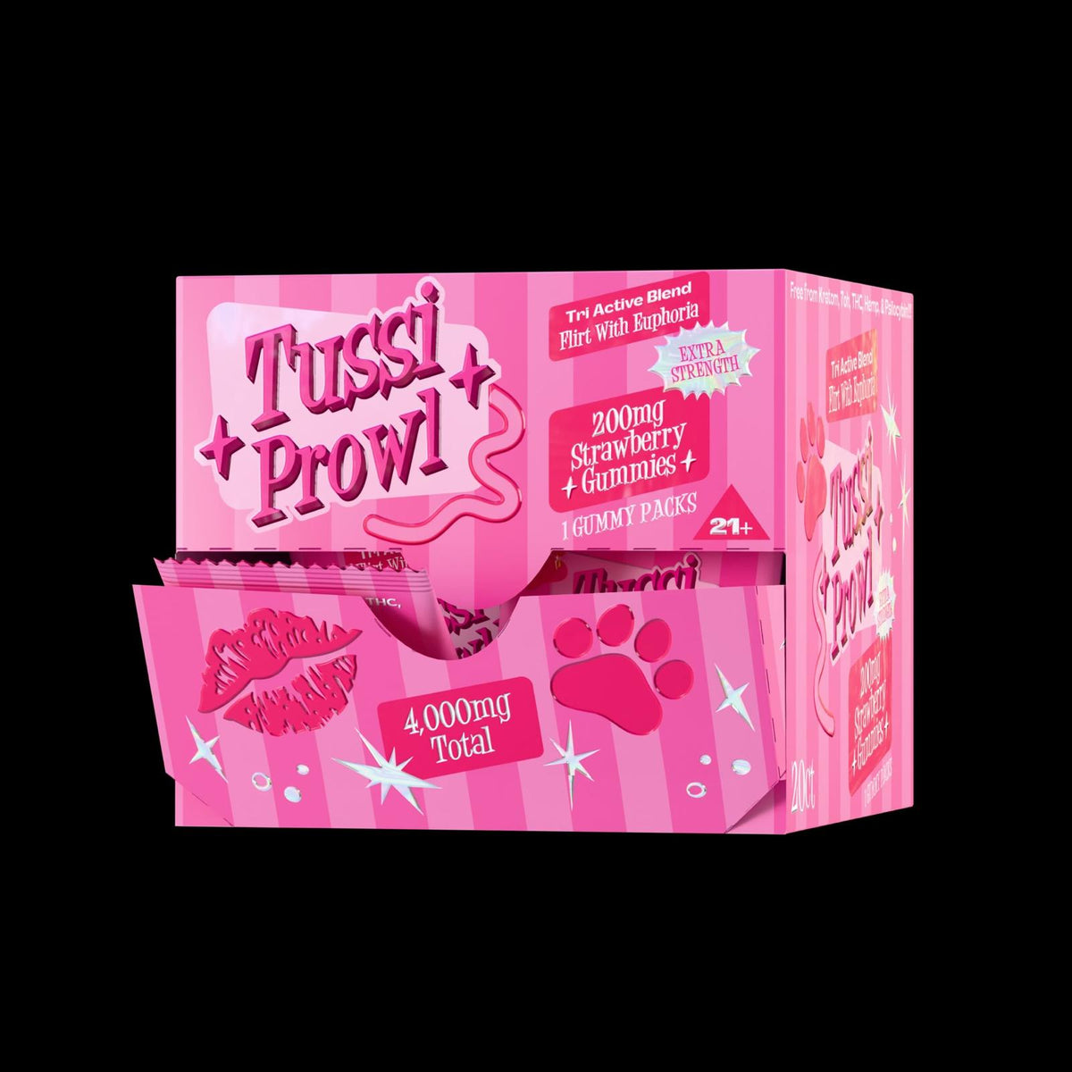 Tussi Prowl Gummies – Extra Strength 200mg - (Box of 20) - Mystic Journey Path