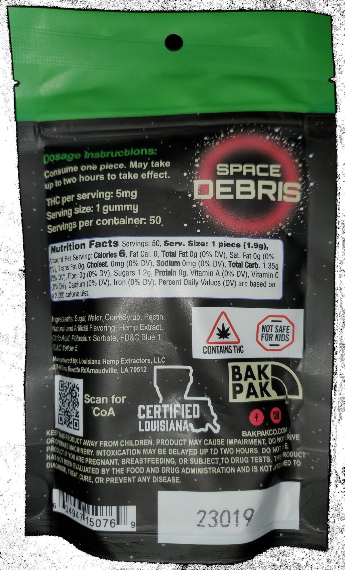 Space Debris 250 Watermelon - 50 ct. 5mg - Mystic Journey Path
